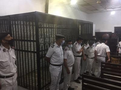 الصور الأولى من داخل قاعة محاكمة المتهم بقتل نيرة أشرف