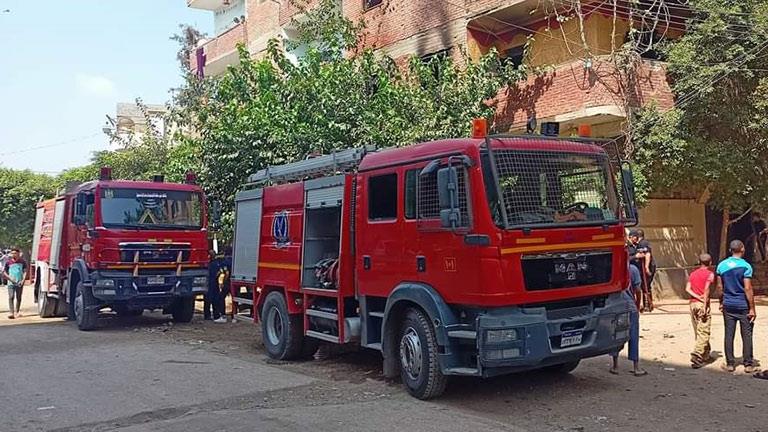 إصابة زوجين في حريق شقة بكرداسة إصابة زوجين في حريق شقة بكرداسة