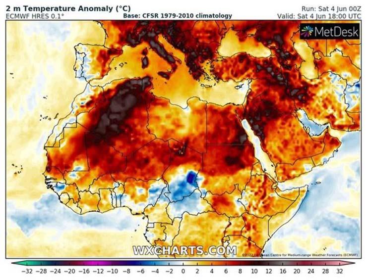 درجات حرارة قصوى تؤثر على أجزاء كبيرة من العالم