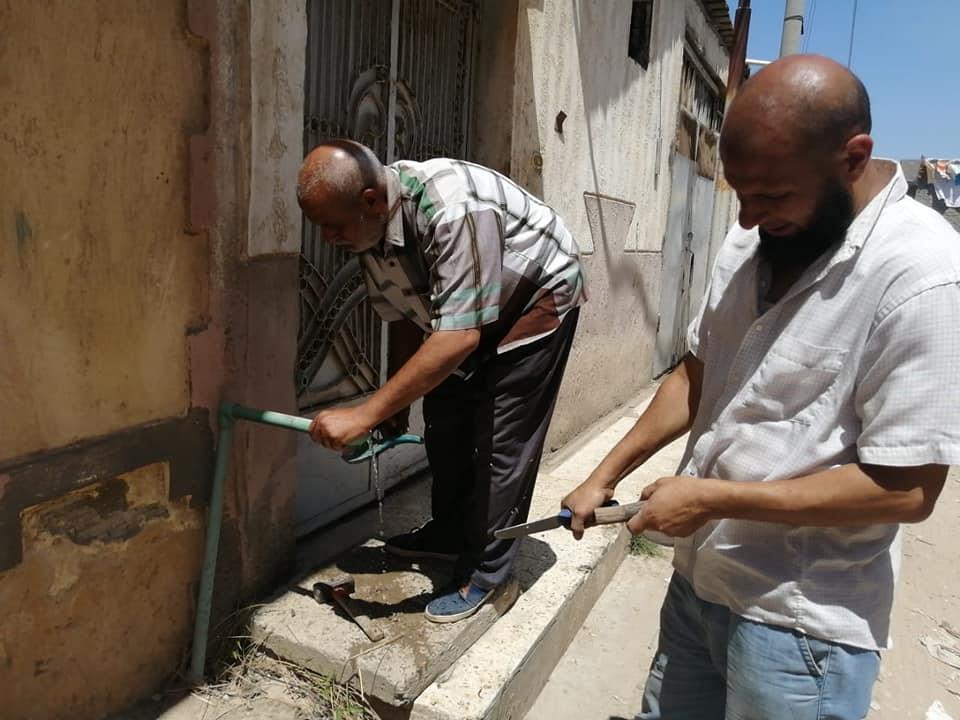 إزالة تعديات على شبكة مياه الشرب بالإسكندرية (3)