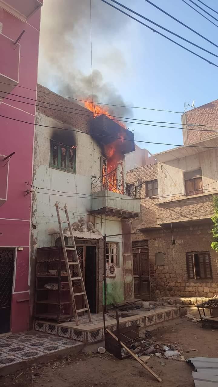 حريق هائل يلتهم شقة في بني سويف