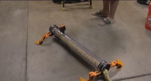 مهندس يحول ثعبانا إلى روبوت بأقدام صناعية 