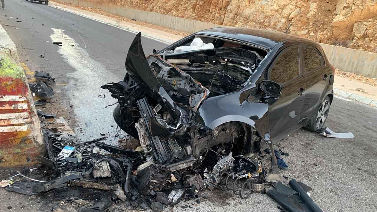 سيارة جورج الراسي بعد الحادث (2)