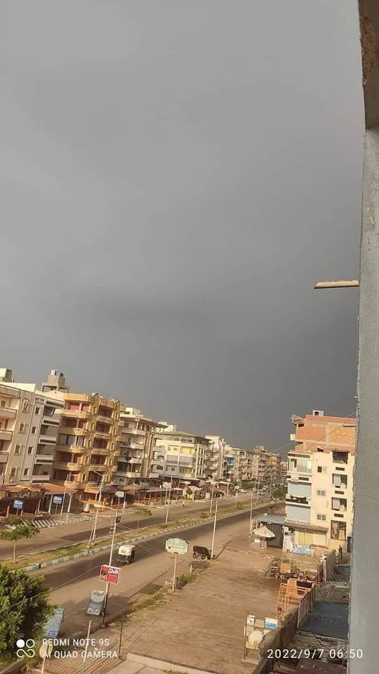 بالصور- هطول أمطار على عدد من مدن الدقهلية