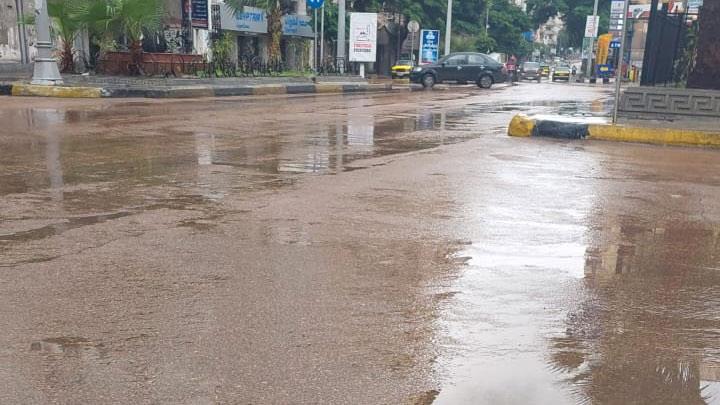 سقوط أمطار على الإسكندرية 