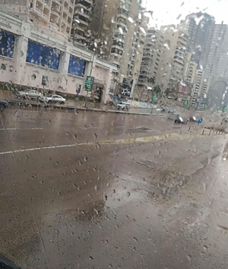 أمطار خفيفة تضرب الإسكندرية في رابع أيام الفيضة الكبرى (1)