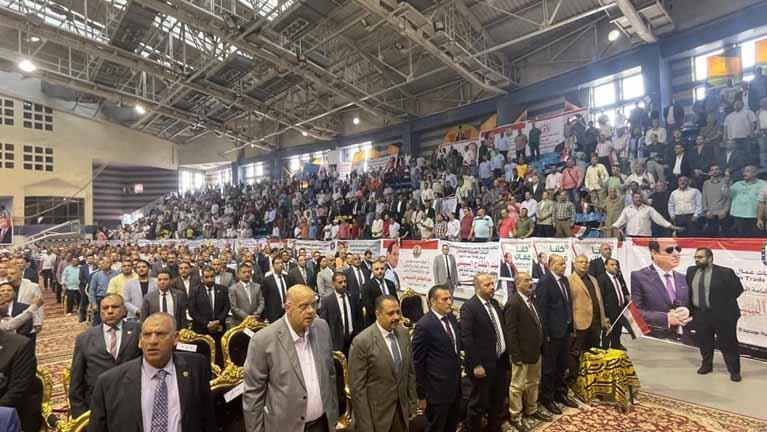 2المؤتمر العمالي الجماهيري للاتحاد العام لنقابات عمال مصر لتأييد السيسي