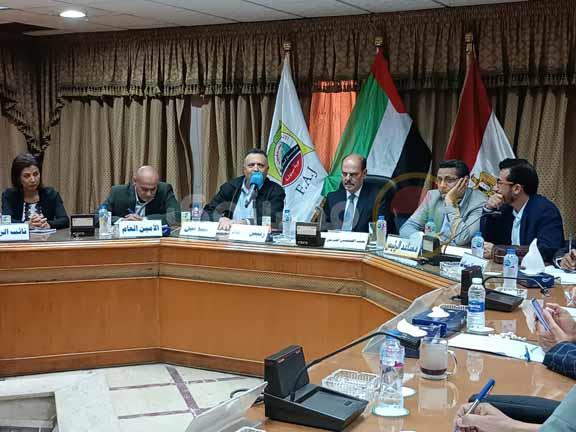 اجتماع طارئ لاتحاد الصحفيين العرب بشأن غزة (1)