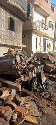 انفجار سيارة محملة بأسطوانات البوتاجاز في الغربية (1)