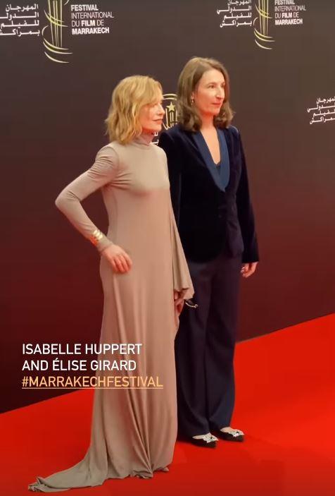 الممثلة الفرنسية إيزابيل هوبر بافتتاح مهرجان مراكش السينمائي