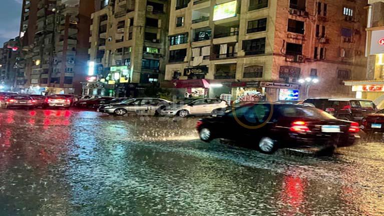 سقوط الأمطار على مدينة نصر