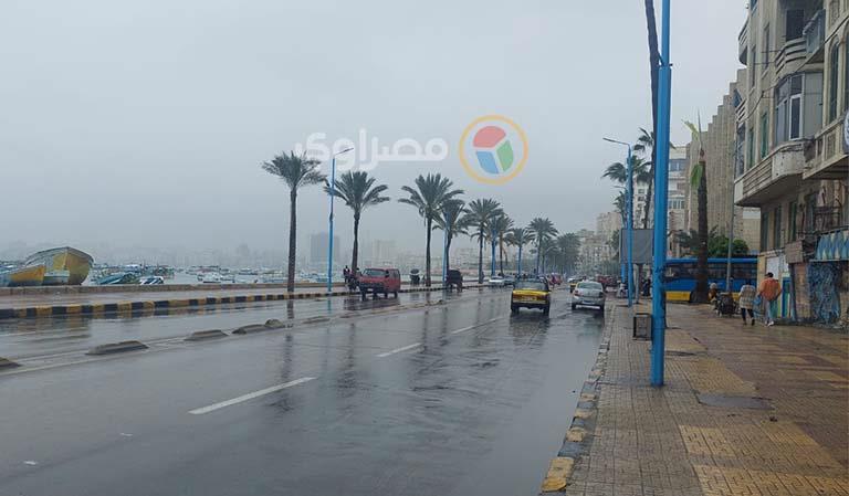 أمطار الفيضة الصغرى في الإسكندرية