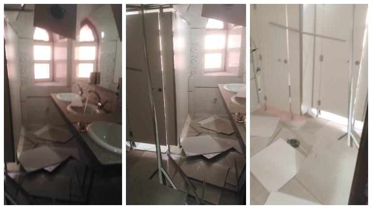 سقوط سقف معلق لدورة مياه في قصر ثقافة روض الفرج 