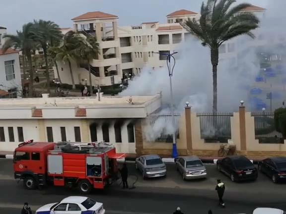 حريق في نادي ضباط الشرطة ببورسعيد