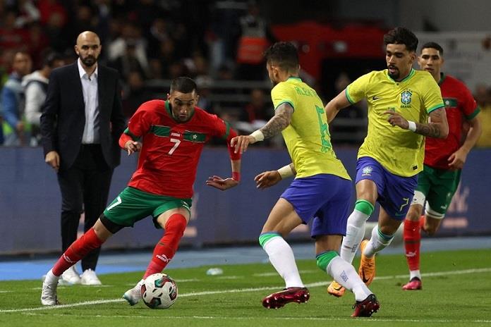 الأول لمنتخب عربي.. المغرب يحرج البرازيل بفوز ودي الأول لمنتخب عربي.. المغرب يحرج البرازيل بفوز ودي