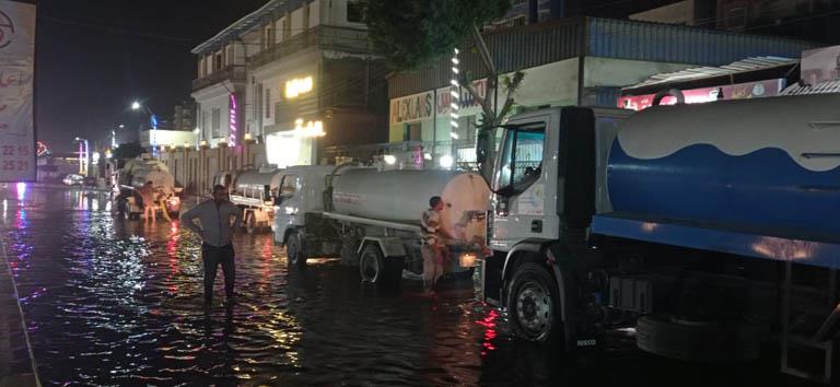 تسرب مياه يغرق عدد من الشوارع الرئيسية ببني سويف (3)
