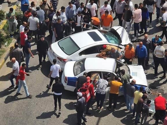 6 مصابين في تصادم سيارتين في بورسعيد (1)