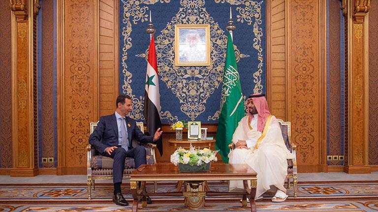 ولي عهد السعودية ورئيس سوريا يبحثان العلاقات بين البلدين