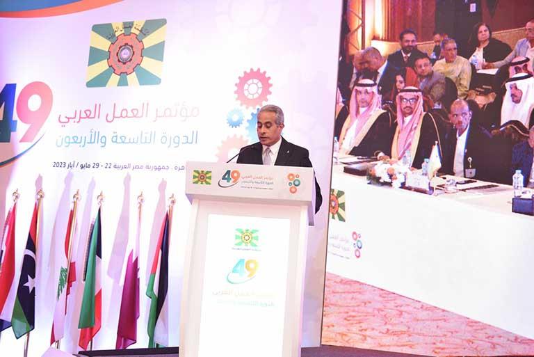 وزير القوى العاملة يُلقي كلمة مصر أمام مؤتمر العمل العربي