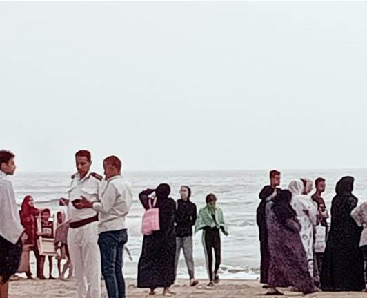 موقع غرق 3 شباب في شاطئ جمصة (4)