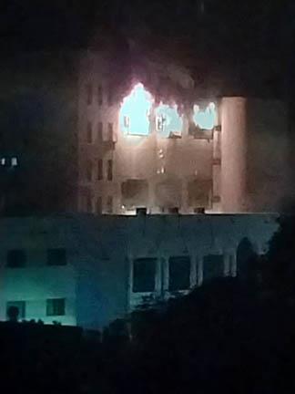 حريق في مبنى ملحق بمجمع محاكم الأقصر (1)