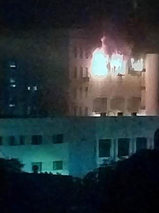 حريق في مبنى ملحق بمجمع محاكم الأقصر                                                                                                                                                                    