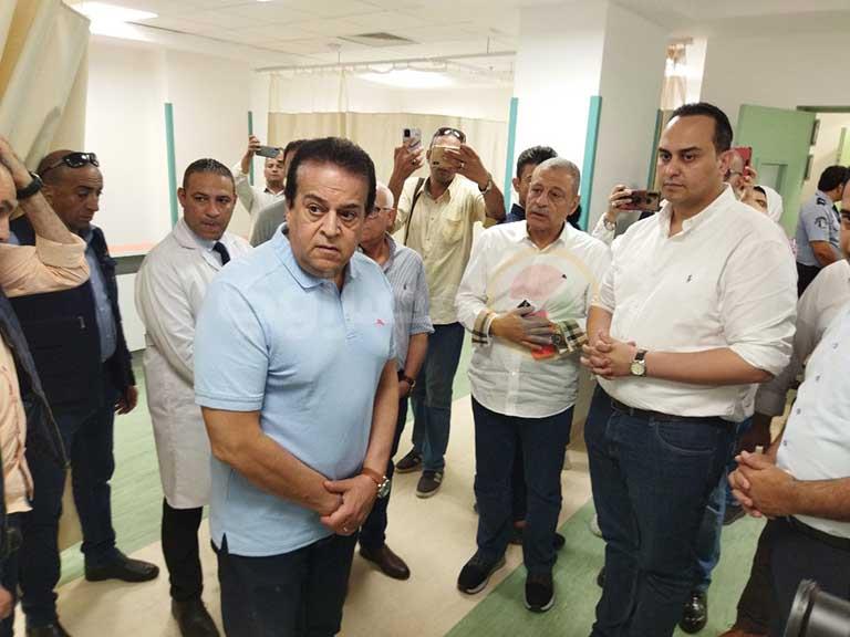 وزير الصحة يتفقد الجناح البحري في مستشفى السلام بورسعيد