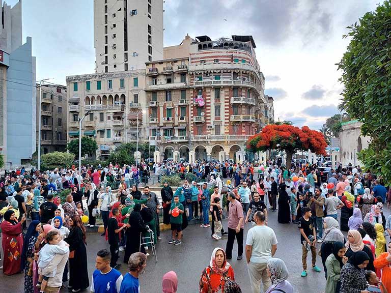 صلاة عيد الأضحى بمسجد المرسي أبوالعباس بالاسكندرية