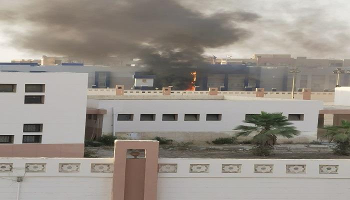 حريق داخل قسم شرطة أول الشيخ زايد