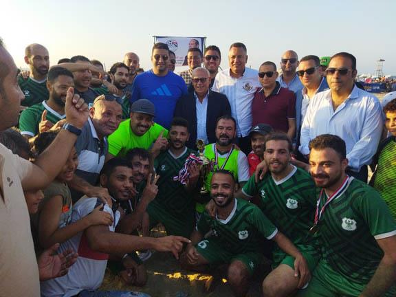 المصري بطلا لمجموعة بورسعيد في دوري كرة القدم الشاطئية (1)