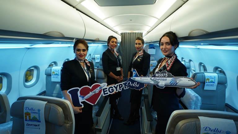 مصر للطيران تطلق أولى رحلاتها للعاصمة الهندية نيودلهي 