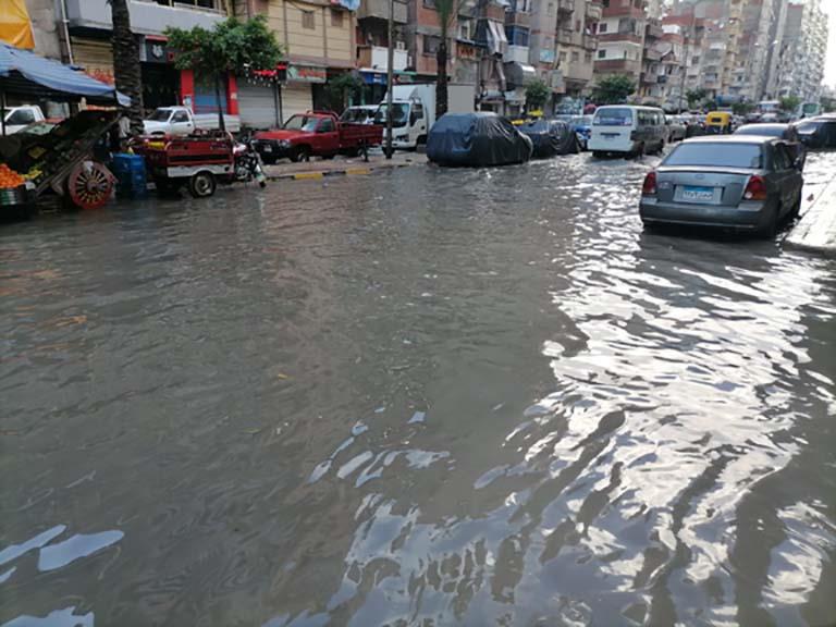 أمطار الفيضة الكبرى في الإسكندرية العام الماضى - صورة أرشيفية 
