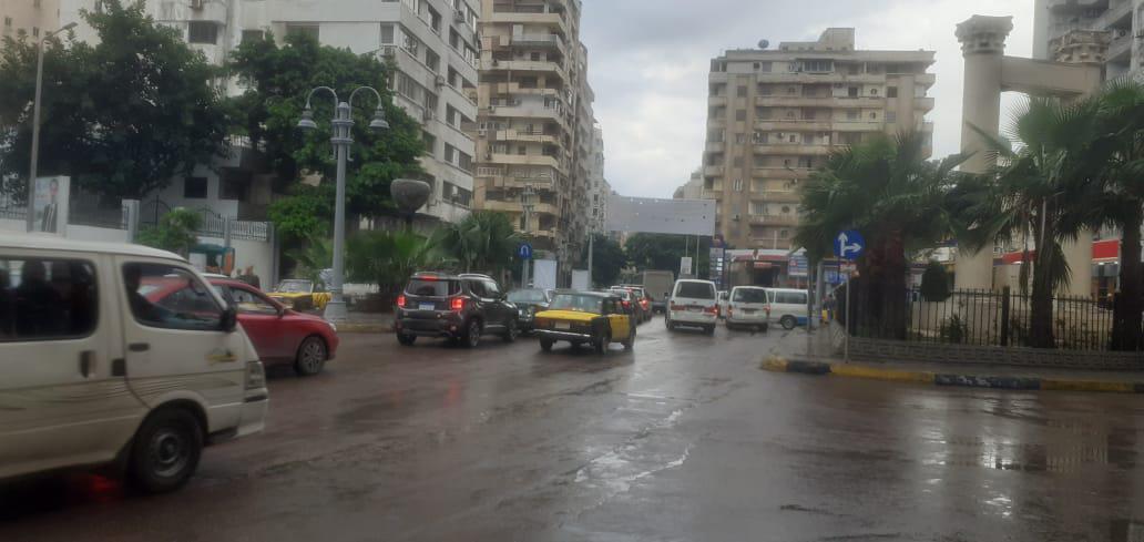 استمرار هطول الأمطار على الإسكندرية 