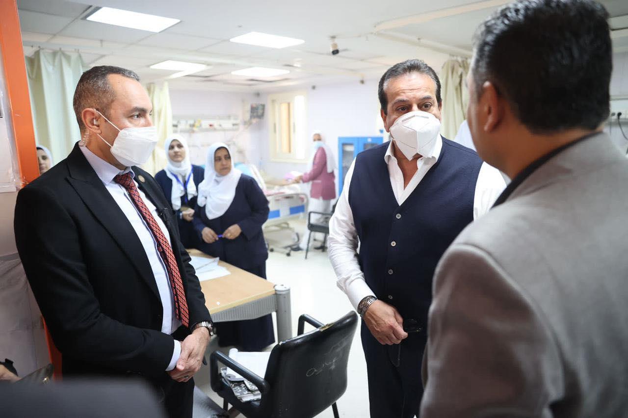 وزير الصحة يتفقد مستشفى العياط المركزي