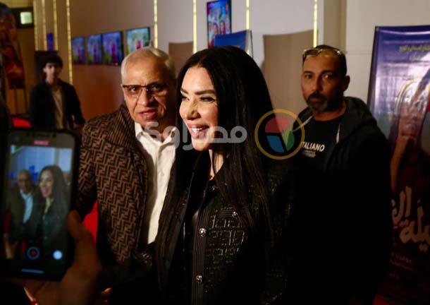 عبير صبري وأحمد السبكي بالعرض الخاص لفيلم ليلة العيد