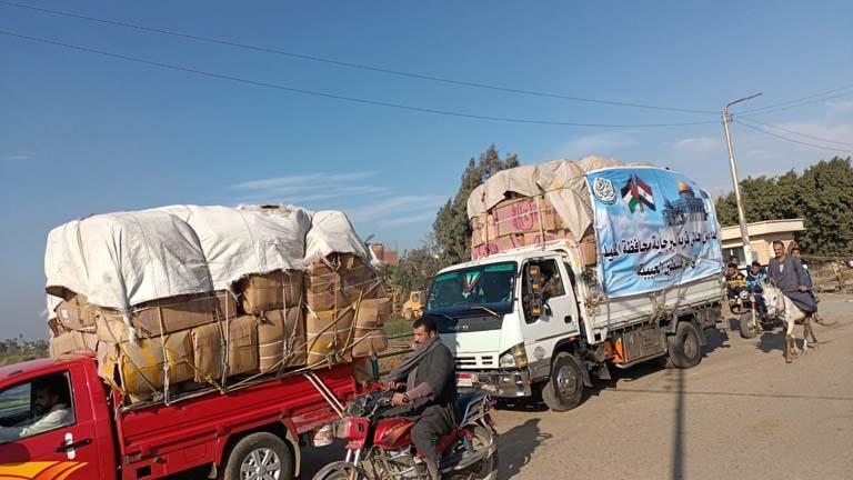 شباب قرية البرجاية بالمنيا يتبرعون لإغاثة غزة