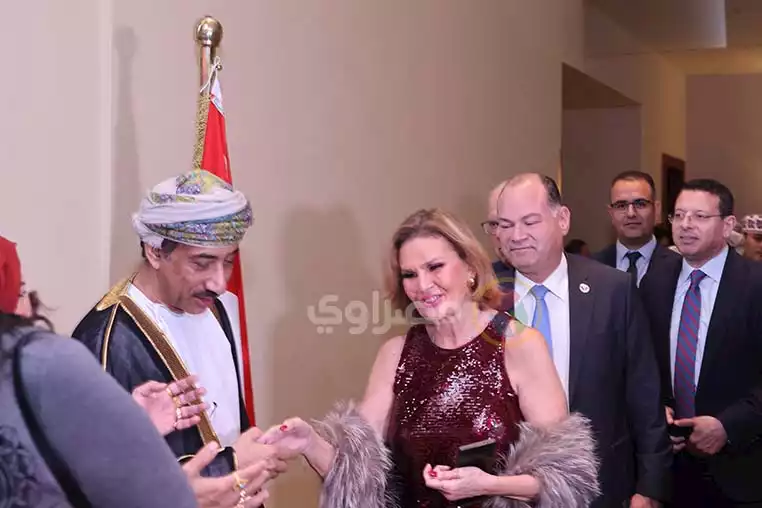 يسرا في حفل سفارة عمان بالقاهرة