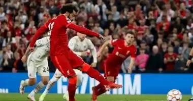 محمد صلاح يهدر ركلة جزاء أمام ميلان موسم 2021 بدوري أبطال أوروبا