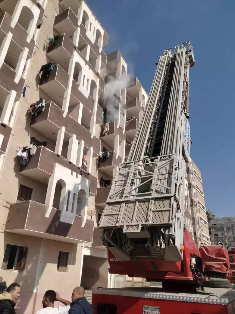 حريق بالمدينة الجامعية بازهر اسيوط  (1)