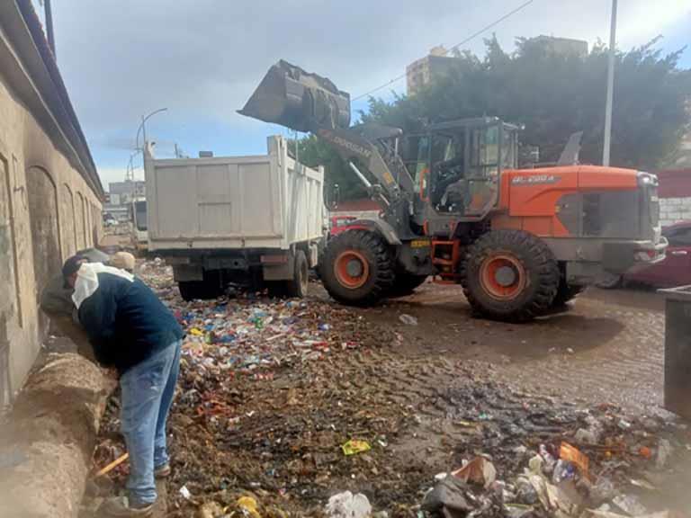 رفع مخلفات وقمامة من شوارع الإسكندرية (1)