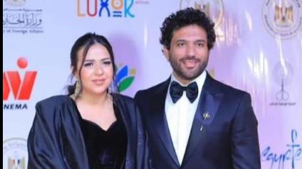 إيمي سمير غانم وحسن الرداد من حفل افتتاح مهرجان الأقصر