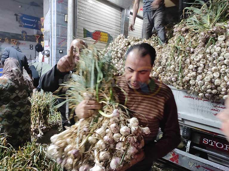 إقبال على شراء الثوم بالبحيرة