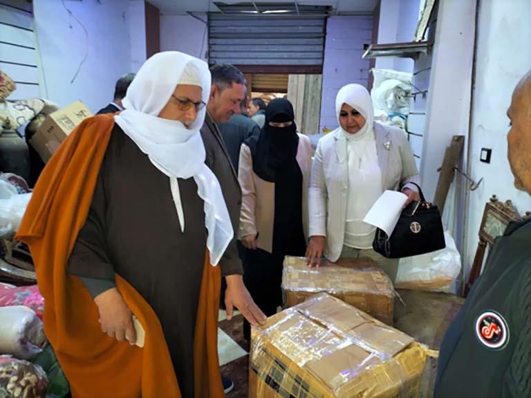 تجهيز مواد غذائية في كفر الشيخ لأهالي غزة