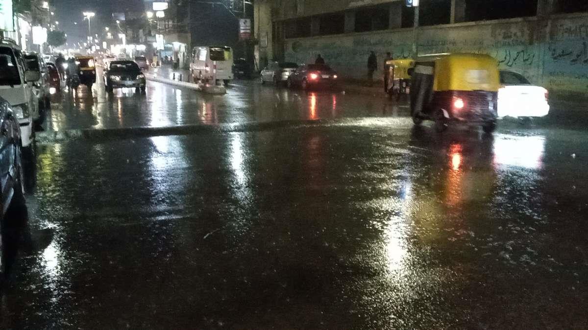 سقوط أمطار على كفر الشيخ
