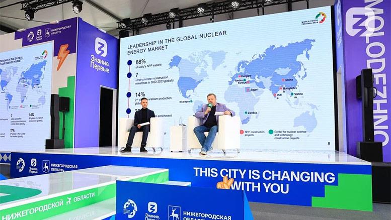 ندوة تفاعلية في مهرجان شباب العالم 2024 المقام حالياً في مدينة سوتشي الروسية 