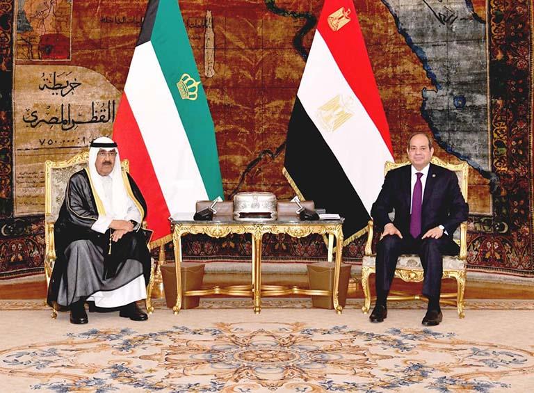 استقبال الرئيس السيسي لأمير الكويت بقصر الاتحادية