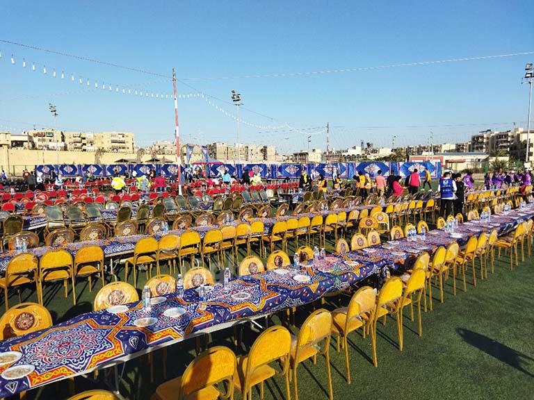 مائدة إفطار ببورسعيد بمشاركة أهالي 3 أحياء 