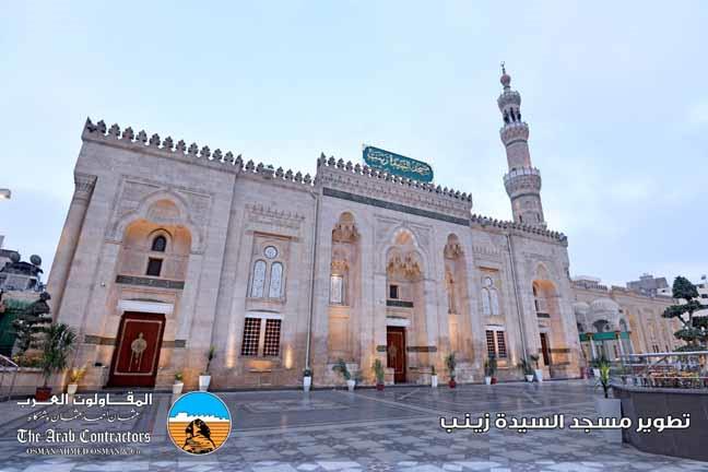 افتتاح السيسي مسجد السيدة زينب بعد تطويره (4)