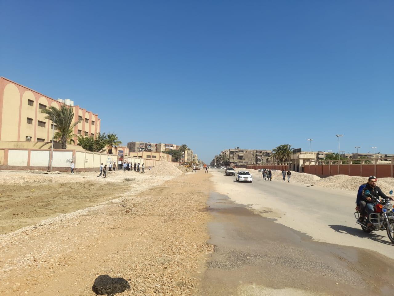 تطوير بشارع الرئيس مبارك في بورسعيد