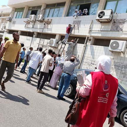 حريق هائل في مستشفى السادات بالمنوفية